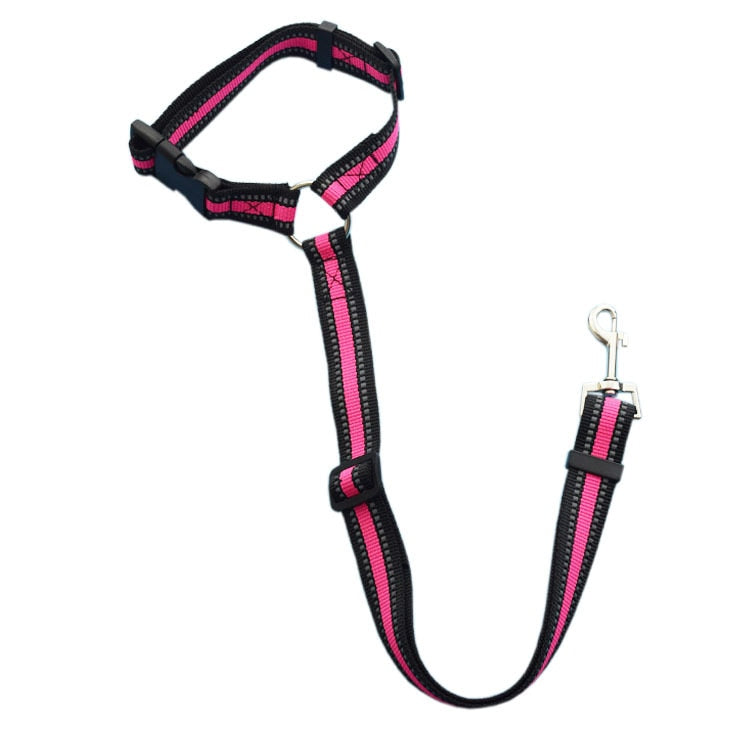Solid Color Two-in-one Pet Car Seat Belt