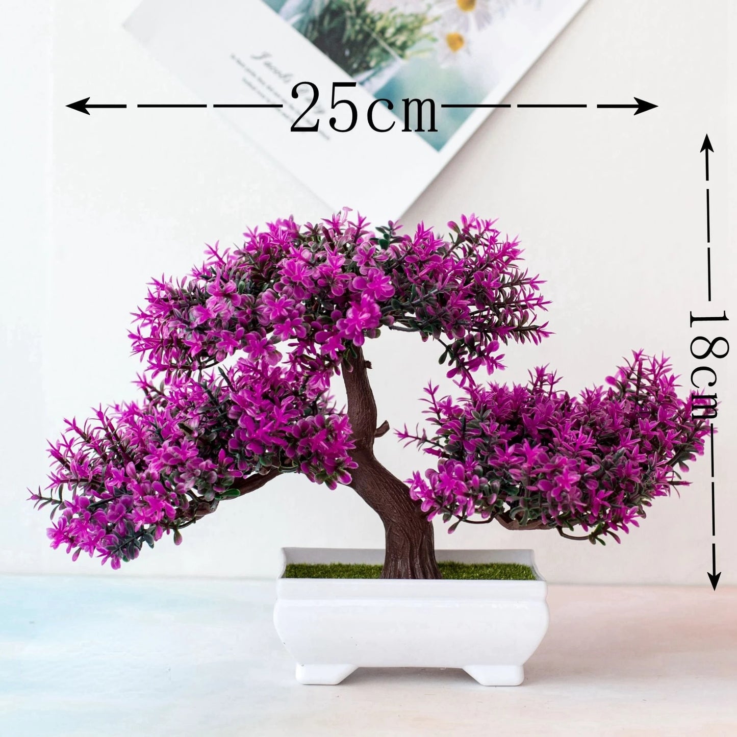 Artificial Plastic Plants Bonsai Small Tree Pot