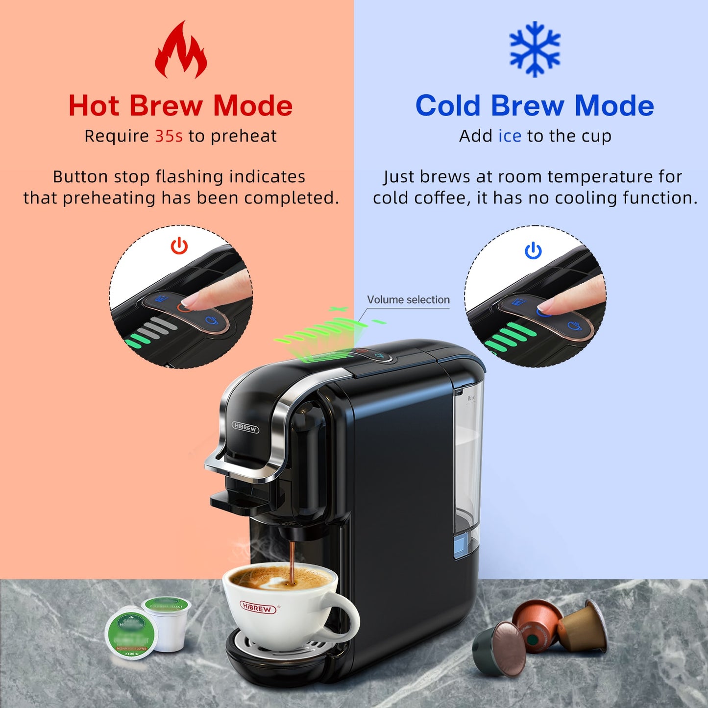 HiBREW 5 in 1 multiple capsule coffee machine